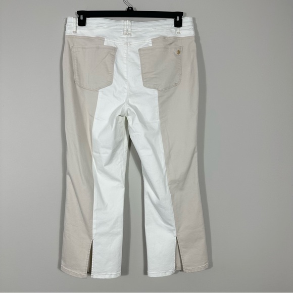 Democracy "Ab"solution High Rise Barely Boot Jeans Womens 16 Two Tone Colorblock - Picture 3 of 13